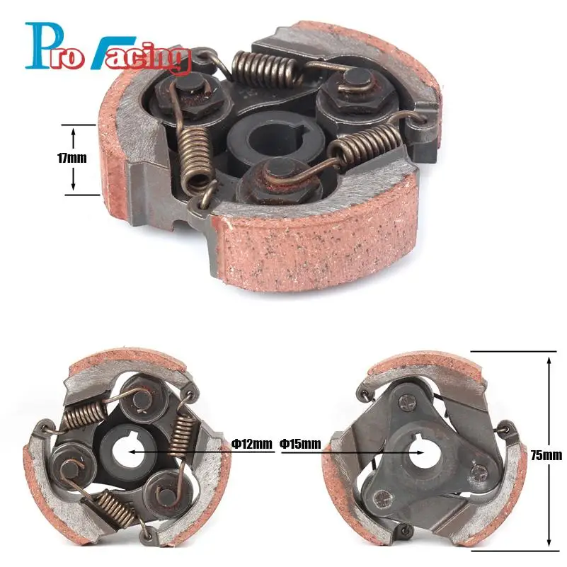3 Pattino Molla Frizione In Lega Pad Per 2 Tempi 47Cc 49Cc Motore Mini Motos Scooter Pocket Dirt Pit Bike Atv Quad Crosser 4 Ruote