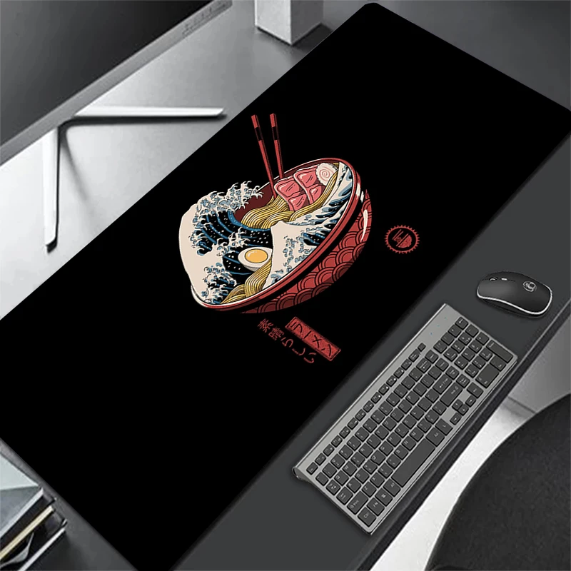 Anime Mousepad Laptop Gamer Black Mouse Pad Pc Carpet Kawaii Desk Mat Mause Office Keyboard Japan Rug Table Accessories Mausepad