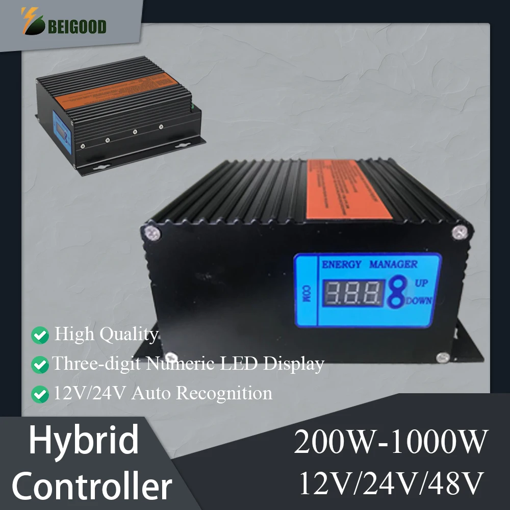 Nuovo Arrivo Display A Led Mppt 12V 24V 48V 200W-1000W Wind Solar Hybrid Boost Controller Per Generatore Eolico Uso Domestico