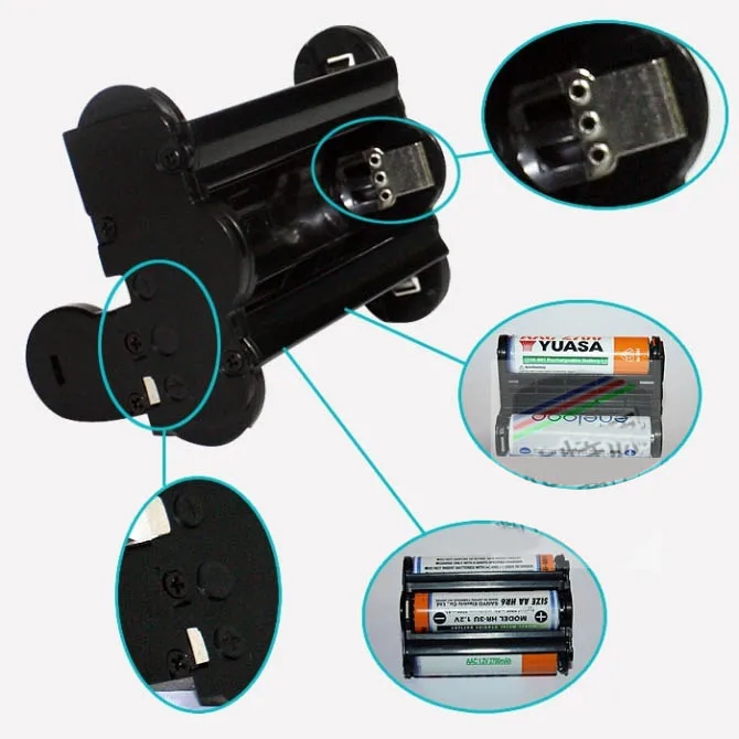 Pentax Kr K30 K50 K500 Bh109 Portabatterie Al Litio Dli109 Aa Portabatterie Fotocamera Plastica Nera