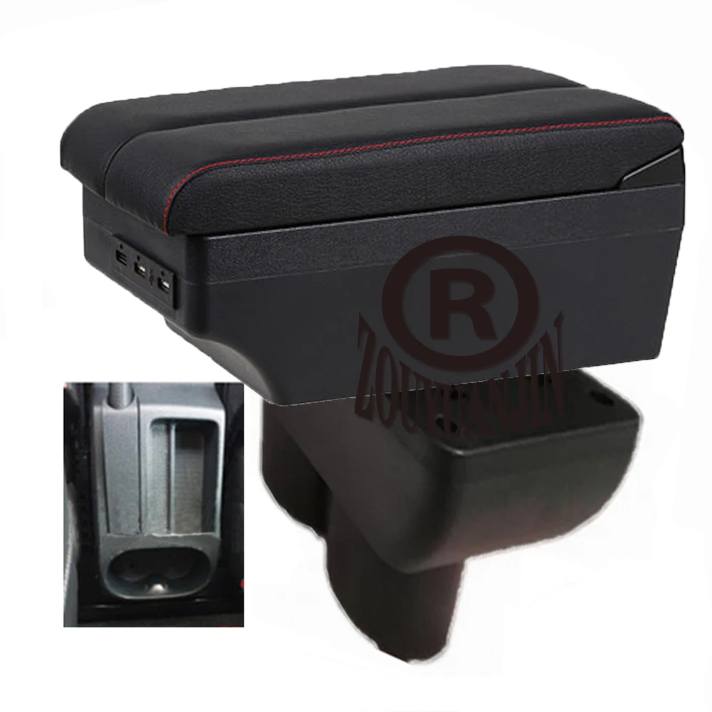 Per Volkswagen Vw Touran Caddy Center Console Bracciolo Box Storage Arm Gomito Rest Con Portabicchieri Usb