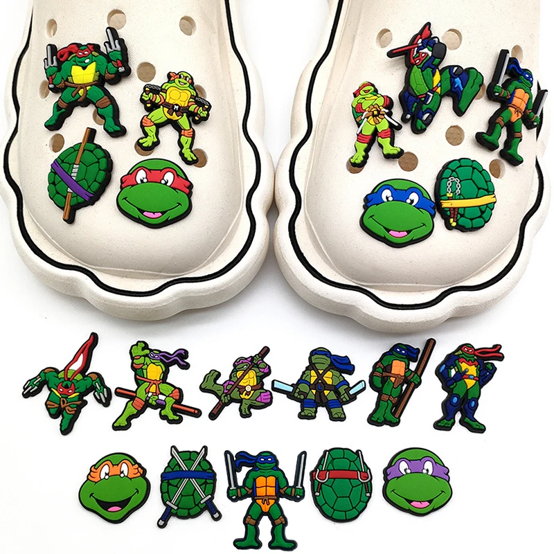 Miniso Adolescente Mutante Tartarughe Ninja Ciondoli Per Scarpe In Gomma Per Crocs Cartoon Crocs Tartarughe Ninja Fai Da Te Crocs Jibitz All'Ingrosso