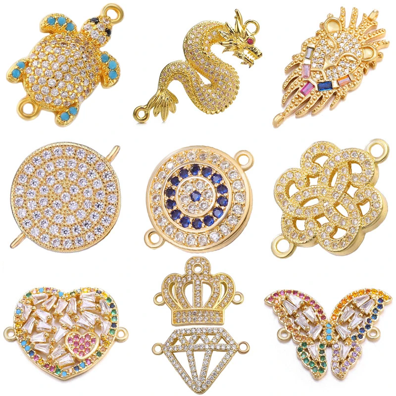Juya Gioielli Alla Moda Fai-Da-Te Che Fanno A Mano Tartaruga Ninja Drago Leone Farfalla Cuore Corona Accessori Per Ciondoli Occhio Diabolico Greco