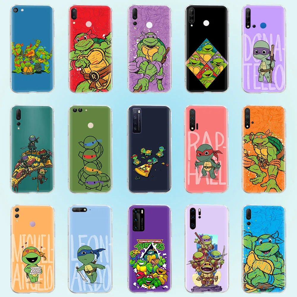 Sh-47 Ninja Turtle Case Per Tecno Camon 15 16 17 17P 18 Premier 18I 18 P 18T 19 Pop 4 Pova 3 Air 5P 5 Lte Pro Cover Trasparente