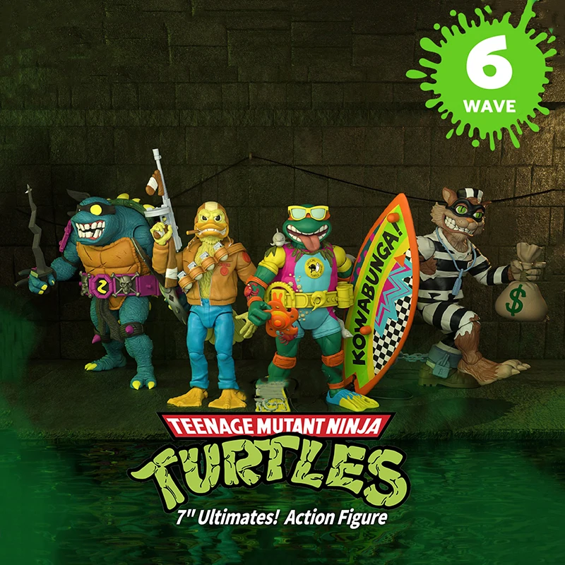 [Disponibile] Versione Usa Tmnt Ninja Turtle 6-Wave Skateboard Mac Ace Duck Bad Turtle Mobile Periferiche Modello Fatto A Mano Giocattolo