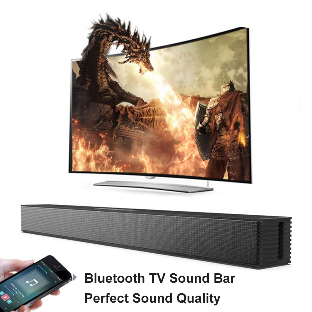 Soundbar 40W Per Tv Con Subwoofer Home Theater Altoparlante Multifunzione Ottico Hdmi Coassiale Aux Soundbar Bluetooth Montato A Parete