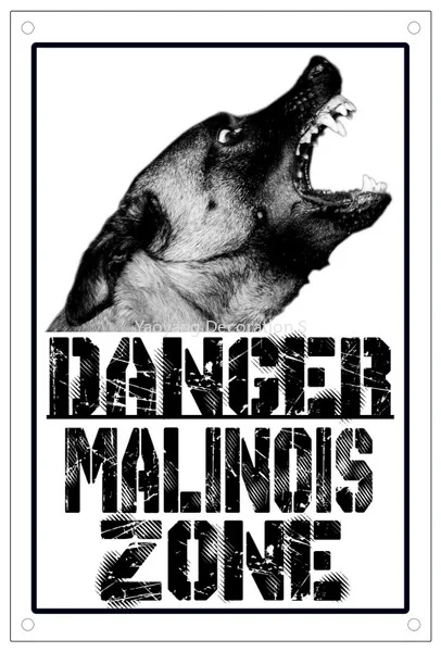 Pericolo Dog Zone Plate Sign 8X12 Pollici Metal Watch The Dog Metal Sign 8X12 Pollici Home Kitchen Outdoor Wall Decor