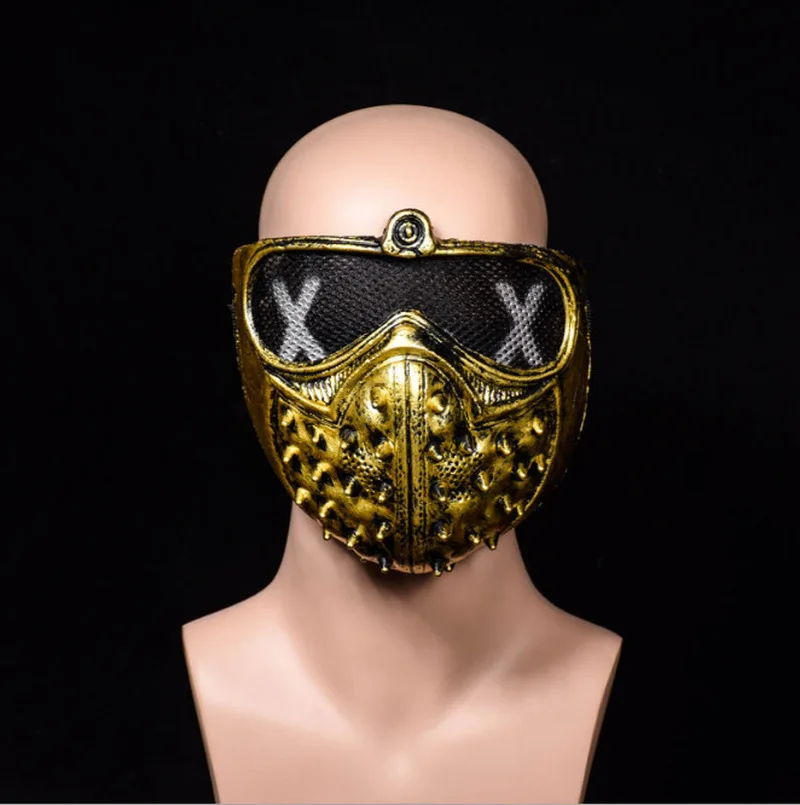 1Pc Half Face Maschere In Pvc Party Cosplay Puntelli Gioco Watch Dogs 2 Wd2 Mask Fotocamera Holloway Wrench Cosplay Rivet Face Mask