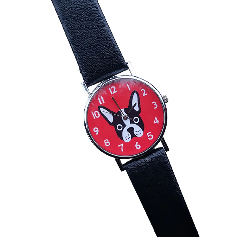 Style Newgate Mr Nipper Woof Watch Vintage French Bulldog Design Semplice Cinturino In Pelle Orologio Da Donna Al Quarzo Orologio Con Motivo A Cane
