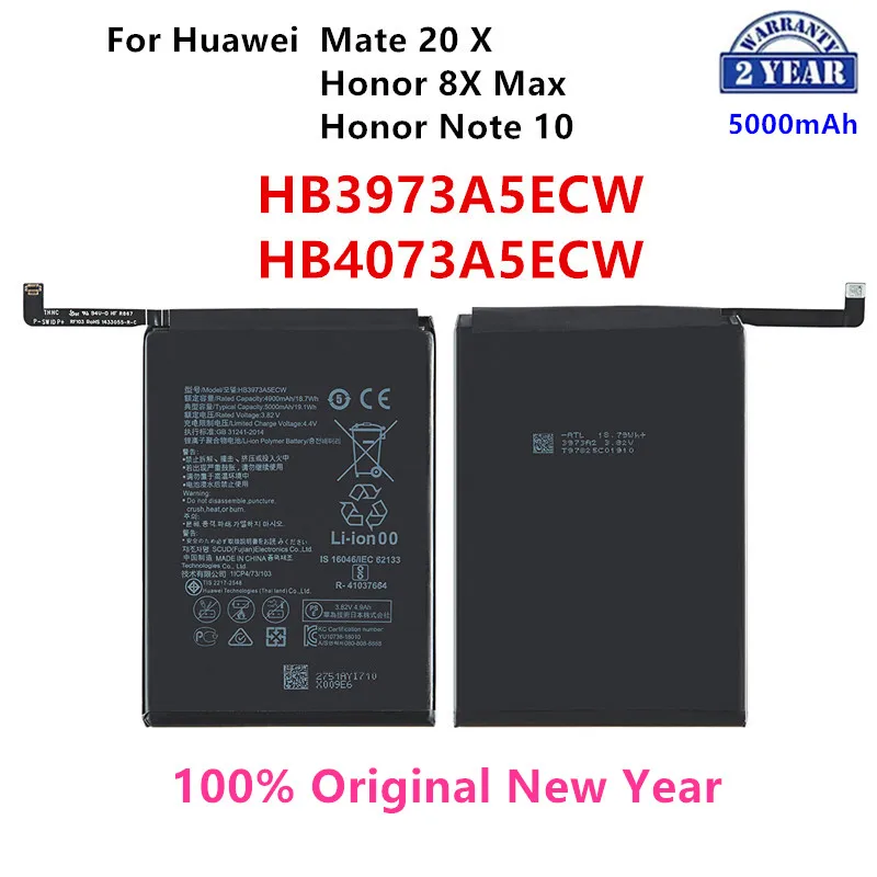 100% Batteria Originale Muslimatexlimah 5000Mah Per Huawei Honor 8X Max/Honor Note 10 /Mate 20X 20 X Evr-Al00
