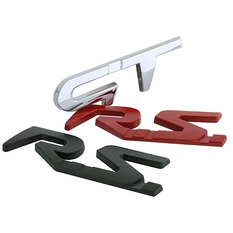 3D Metal Gt Rs Logo Badge Sticker Lettere Emblema Del Bagagliaio Dell'Auto Per Renault Megane 3 4 5 Mk4 Twingo Fluence Clio Gt Rs Accessori