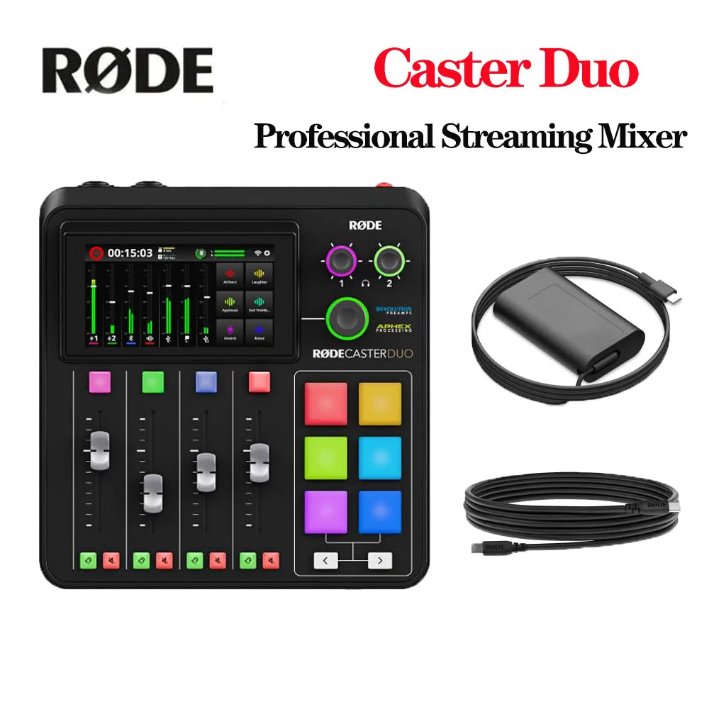 Rode Caster Duo Mixer Di Streaming Professionale Per La Registrazione In Diretta Streaming Mixer Per Schede Audio Esterne Per Wireless Go Ii