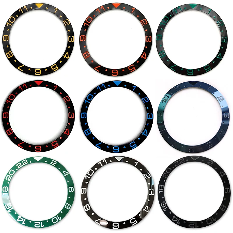 Inserto Per Lunetta In Ceramica Scanalata Da 38*30.6Mm Stile Gmt Per Seiko Skx007 Subacquei Skx011 Per Parti Di Orologi Rlx Gmt-Master Mod