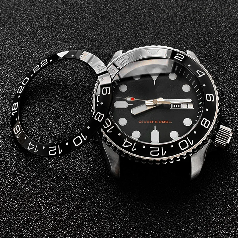 Inserto Lunetta In Ceramica Inclinata Gmt Style 38*30.6Mm Per Seiko Skx007 Skx011 Per Parti Di Orologi Rlx Gmt-Master Mod