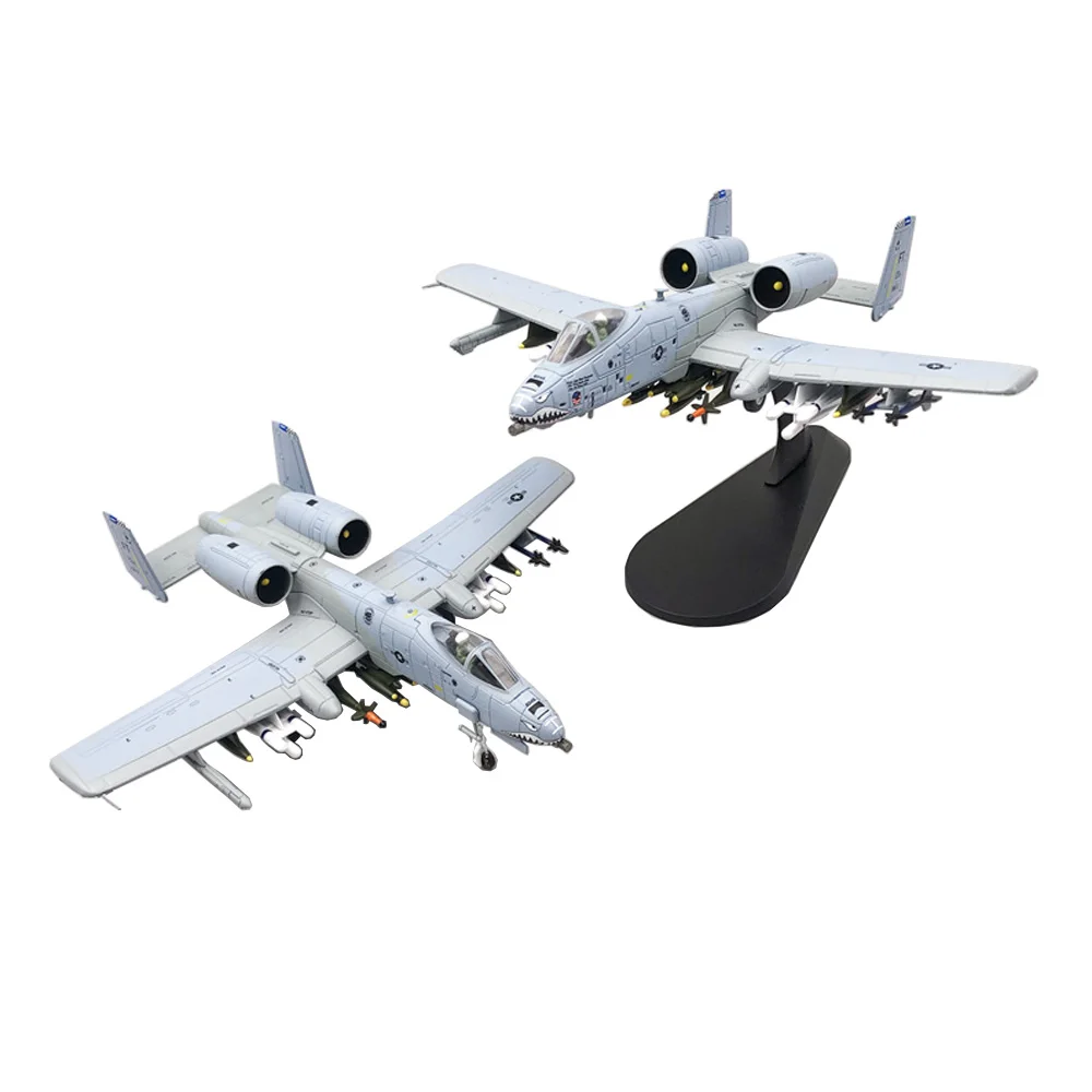 1:100 Scala Us A-10 A10 Thunderbolt Ii Warthog Hog Attack Plane Fighter Diecast Metal Airplane Model Children Boy Toy