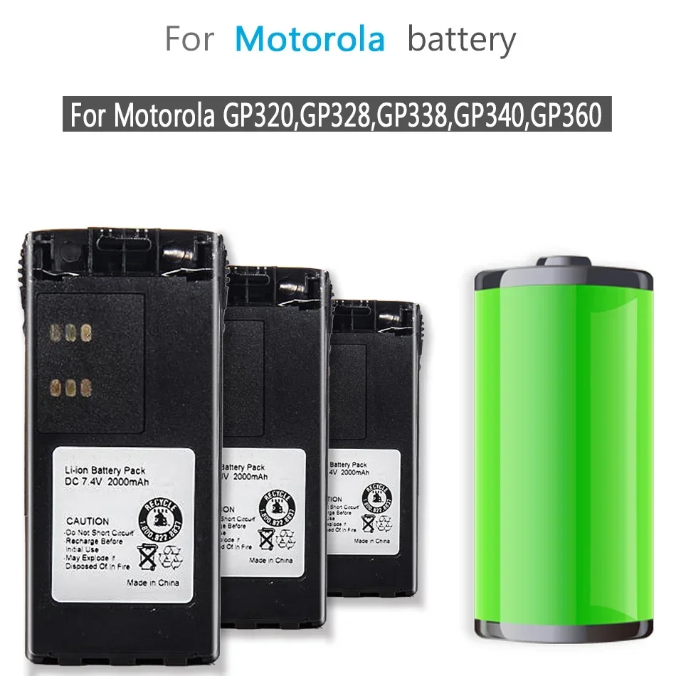 Batteria Agli Ioni Di Litio Hnn9013(Gp340) Per Motorola Gp328 Gp320 Gp340 Gp380 Walkie Talkie Batteria