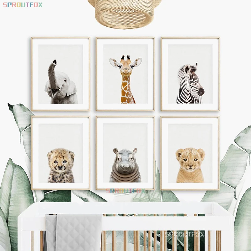 Baby Room Animal Wall Poster Decorativo Elephant Wall Art Prints Poster On The Wall Poster Canvas Poster Deco Murale