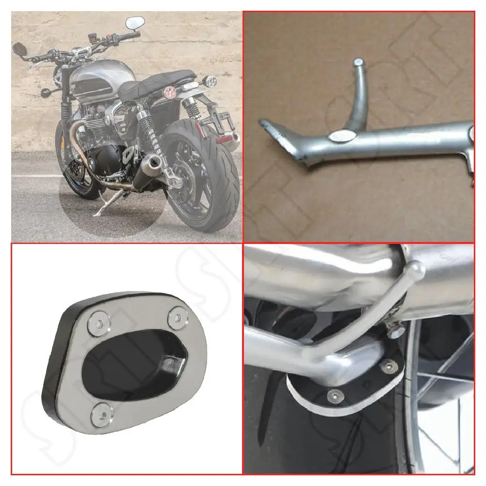 Adatto Per Triumph Speed Twin 1200 2019 2020 2021 Accessori Moto Side Parking Kick Stand Support Plate Extension Pad