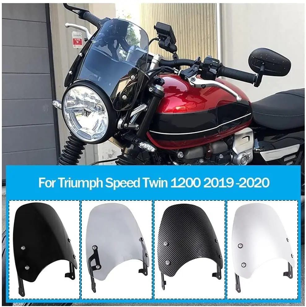 Parabrezza Del Motociclo Parabrezza Carenatura Fly Screen Visiera Deflettore Del Vento Per Triumph Speed Twin 1200 Accessori 2019 2020 2021