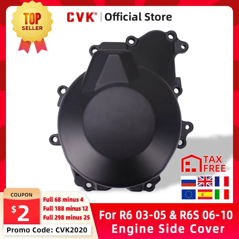 Cvk Coperchio Motore Coperchio Statore Motore Carter Coperchio Laterale Shell Per Yamaha Yzf-R6 R6 2003 2004 2005 R6S 2006 2007 2008 2009 2010