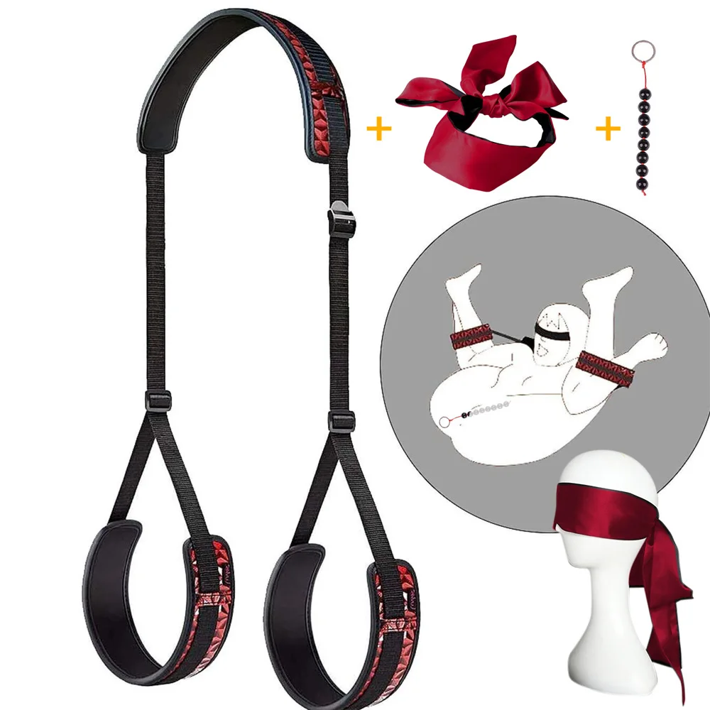 Sm Fun Products Diamond Pattern M Leg Straps Manette Coppia Sexual Restraint Training Toys Manette Con Motivo A Diamante