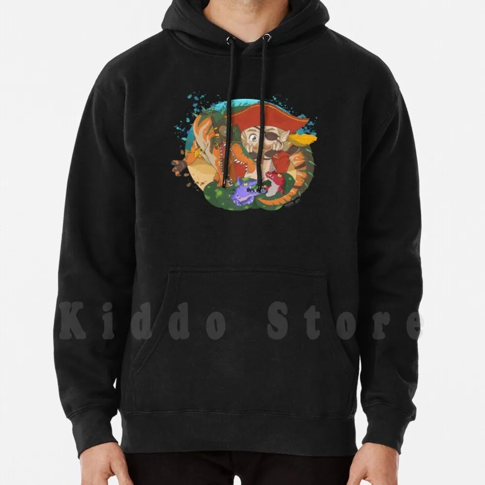 Pirate Ark Adventure Dinosauri Felpe Con Cappuccio Manica Lunga Dino Dinosaur Dinosauri Baryonyx Ark Ark Survival Evolved