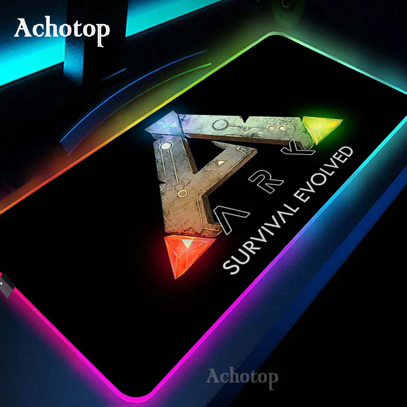 Ark Survival Tappetino Per Mouse Da Gioco Evoluto Tappetino Per Mouse Rgb Gamer Computer Mousepad Tappetino Per Mouse Retroilluminato Rgb Tappetino Pe