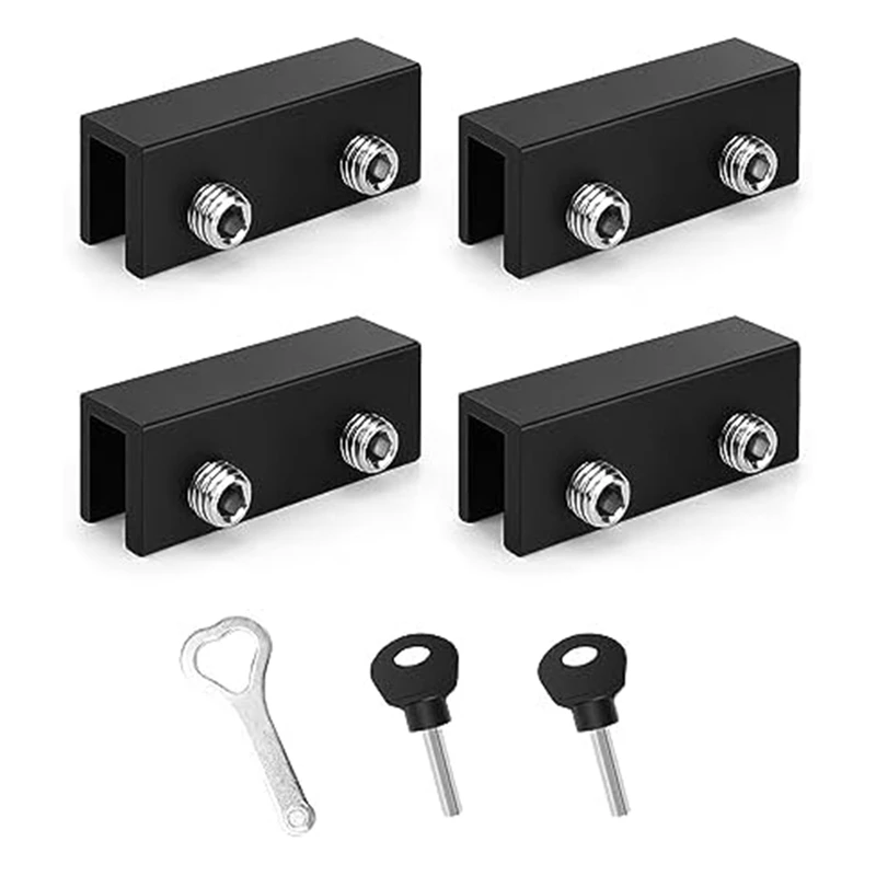 Serrature Per Finestre Nere 4 Pcs Serrature Di Sicurezza Per Finestre Scorrevoli Regolabili Perfette Per Finestre Verticali E Porte Scorrevoli Porta D
