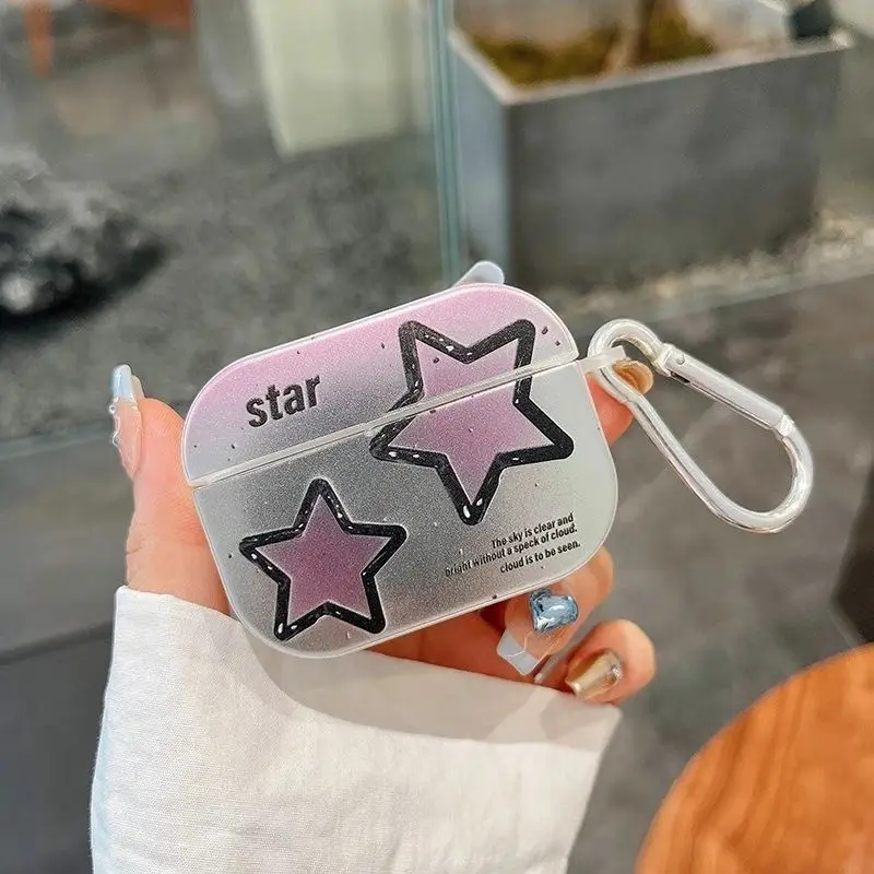Fondotinta Star Auricolare Custodia Airpod Custodia Voor Airpods 1 2 3 Pro 2 Airpod Air Pods Custodia Airpods 2 Custodia Protettiva Vintage