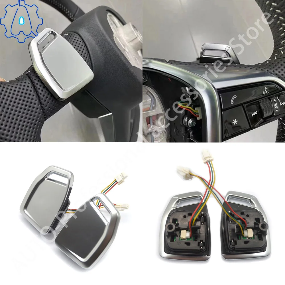 Per Audi A4 B9 A6 C8 Rs4 Rs6 Pale Del Cambio Del Volante Argento E Nero