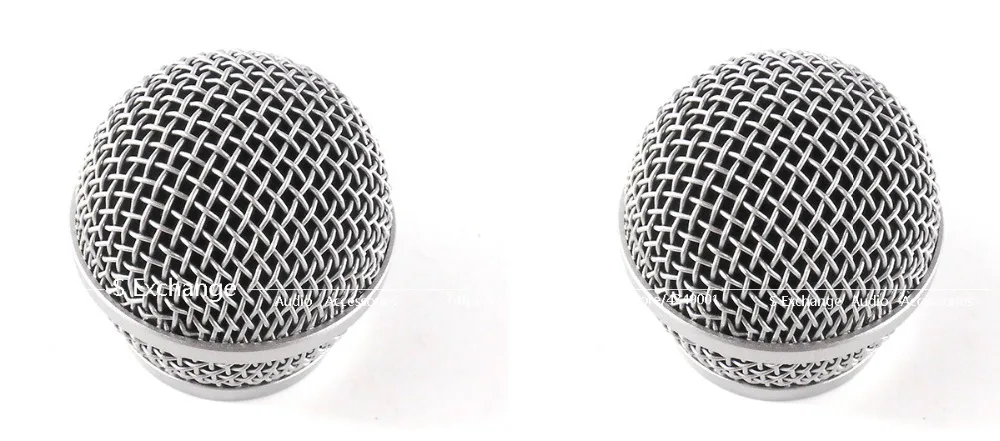 2Pcs Nuovo Rimontaggio Testa A Sfera Mesh Microfono Grille Per Shure Pg58 Pg 58 Accessori