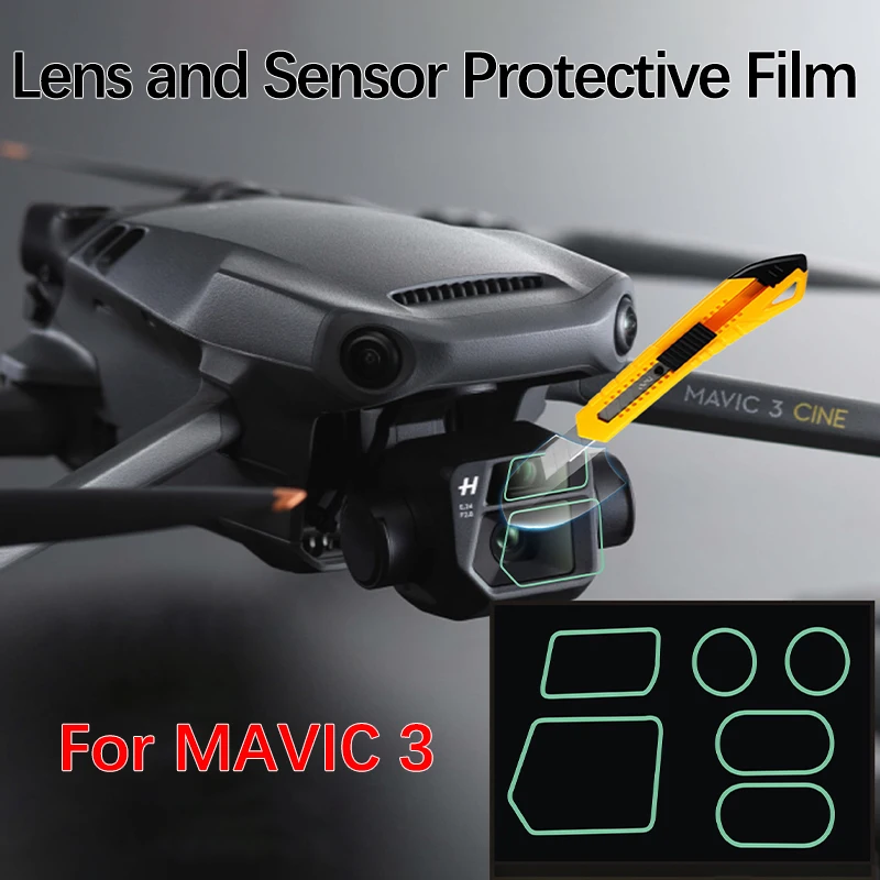 Per Dji Mavic 3/3 Cine Drone Gimbal Camera Lens Pellicola Protettiva Drone Body Sensor Accessori Antipolvere Antigraffio