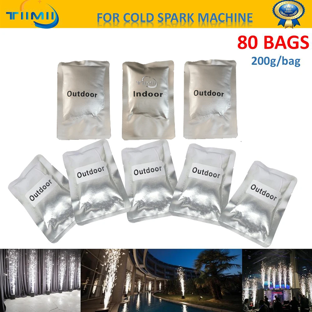 80 Bag Cold Spark T1 Polvere 200 G/Borsa Per Macchina Sparkular Wedding Party Show Sparklers Ricariche Msds Polvere Consumabile