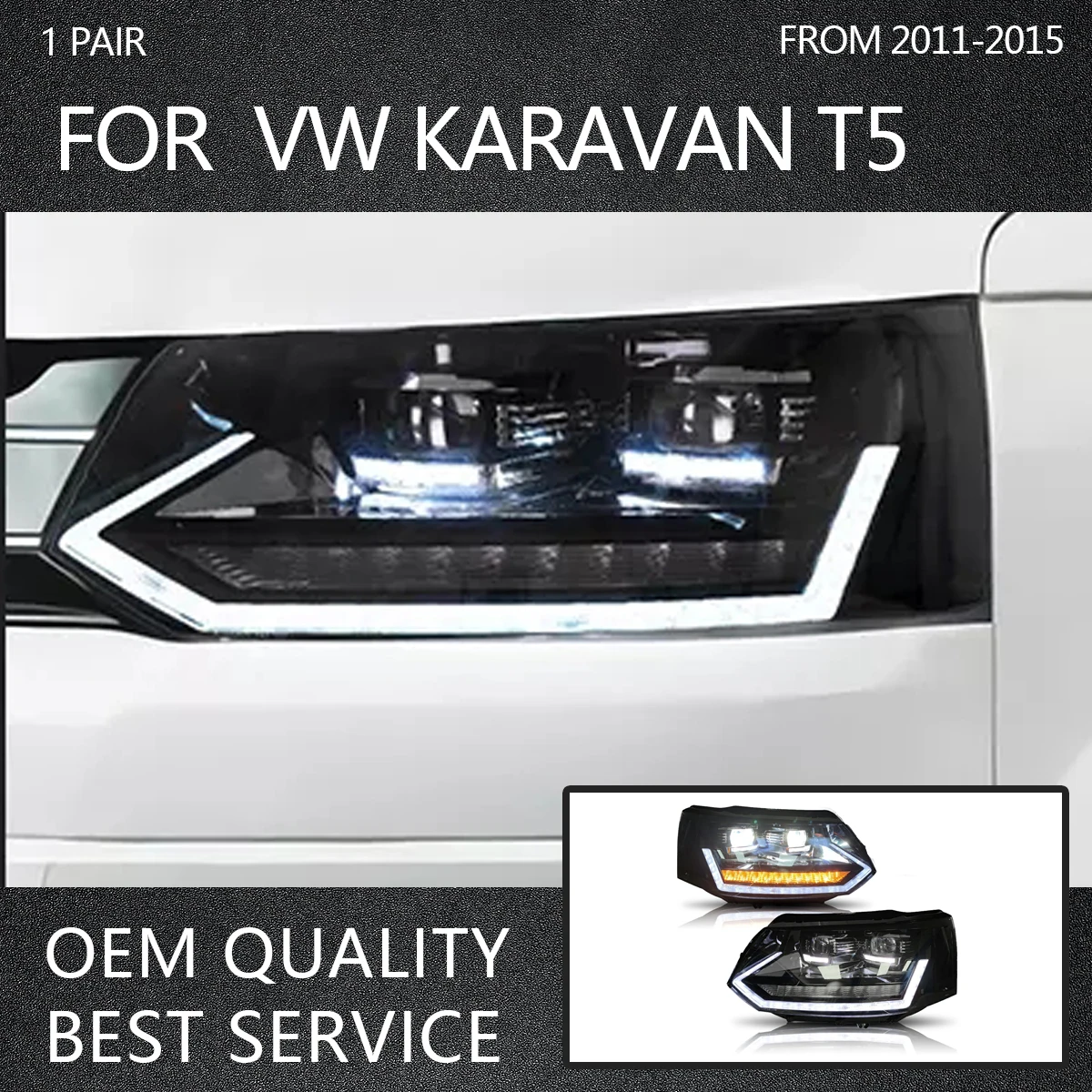 Drl Start Dynamic Day Light Assembly Flow Light Luce Sterzo Per Vw Volkswagen Caravelle T5 2011-2015