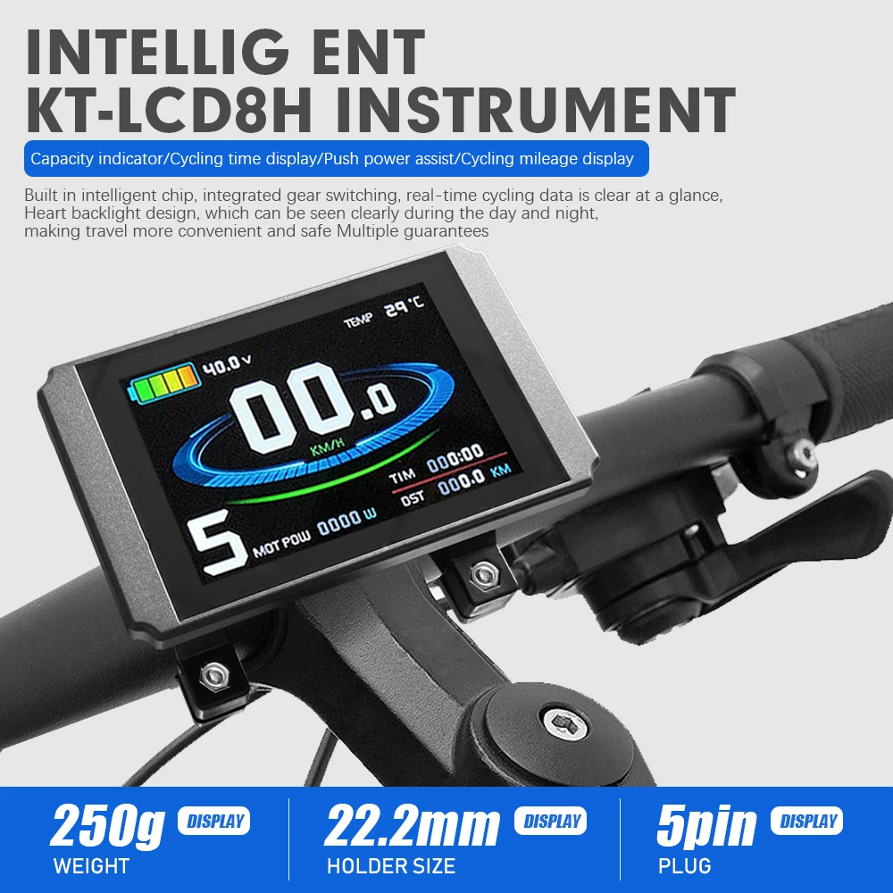 Kt Ebike Display Muslimintelligent Kt Lcd8H Display Bici Elettrica Per Controller Ebike Kunteng Sm O Connettore Impermeabile