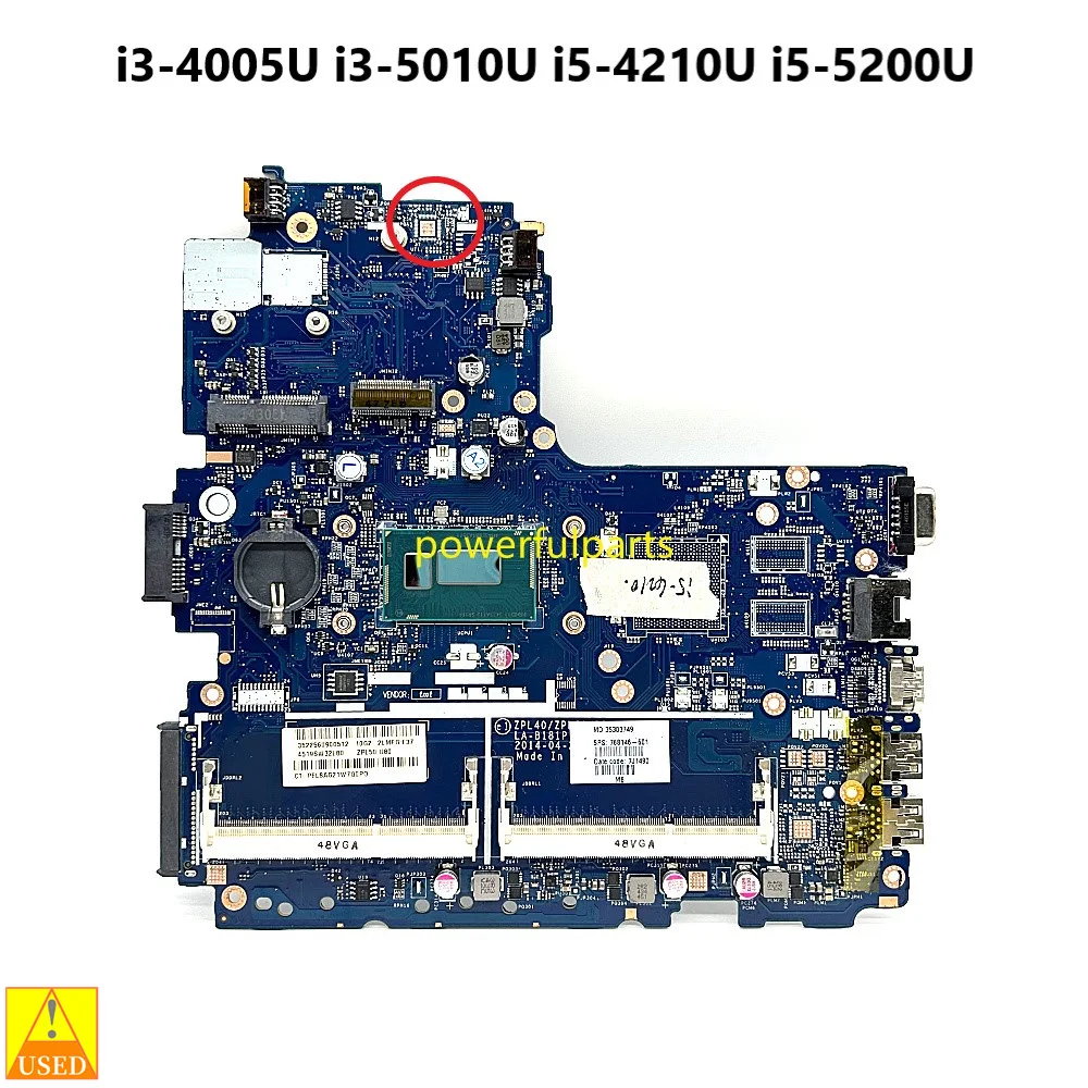 Zpl40 Zpl50 Zpl70 La-B181P Scheda Madre Per Hp Probook 440 G2 450 G2 I3-4005U I3-5010U I5-4210U I5-5200U Utilizzato Di Lavoro Di Buona