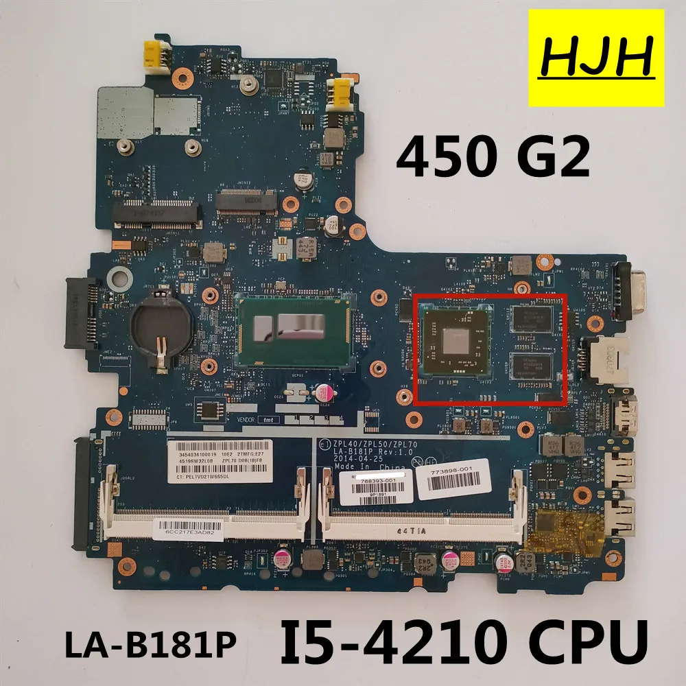 Per Hp Probook 450 G2 Scheda Madre Del Notebook Sr1Ef I5-4210U Gpu (216-0858030) Ddr3 768393-601 768393-001