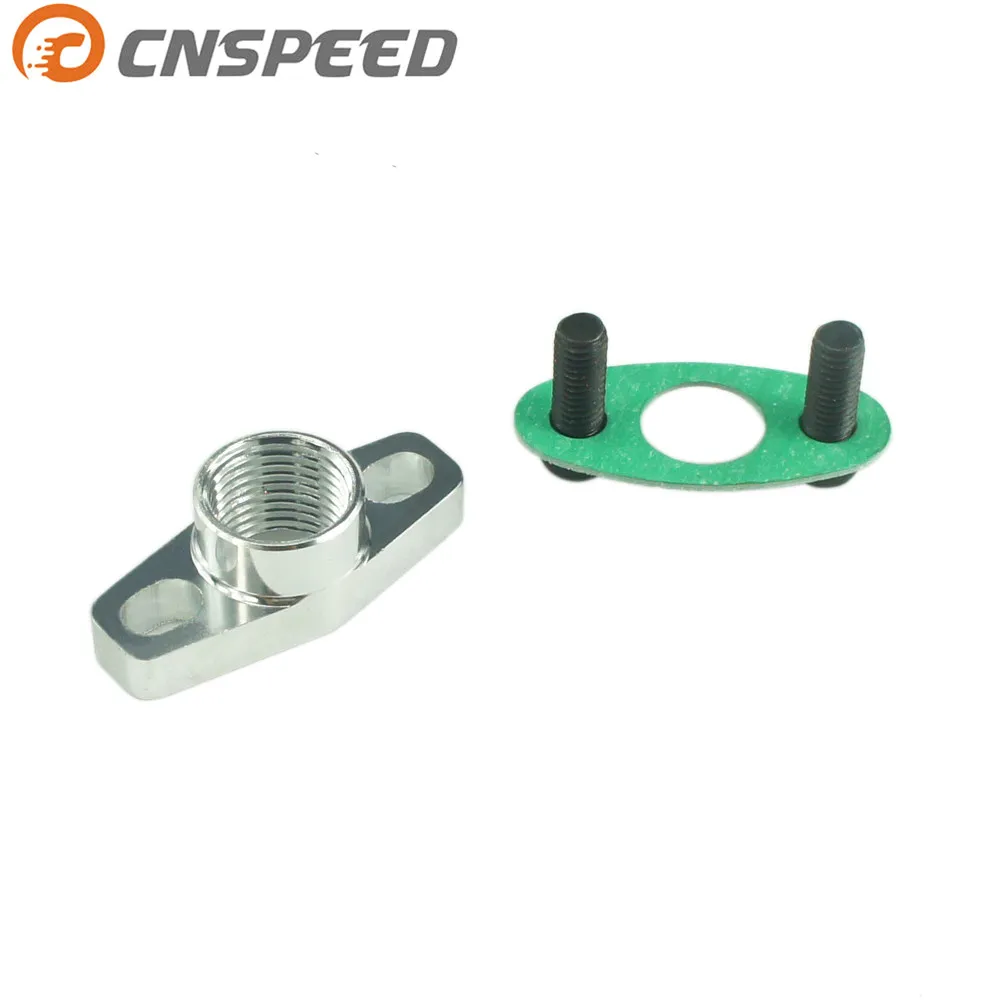 Cnspeed Nuovo Alluminio An10 1/2Npt T3 T4 Turbo Oil Drain Ritorno Flangia Adattatore Kit Turbo Fitting Yc100756-Tf005