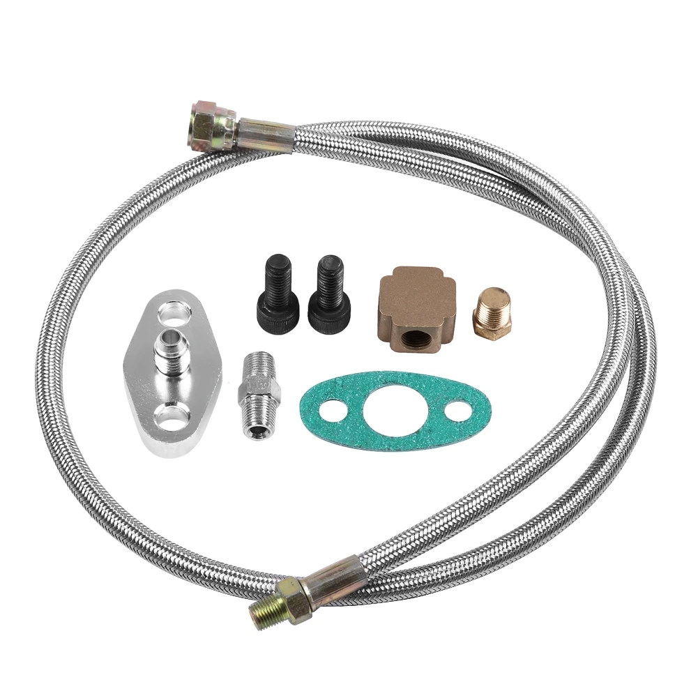 Kit Linea Di Alimentazione Olio Turbo Fornitura Kit Completo Per T3 T4 T3/T4 Alluminio E Materiali Abs Massima Durata Nuovo Arriva