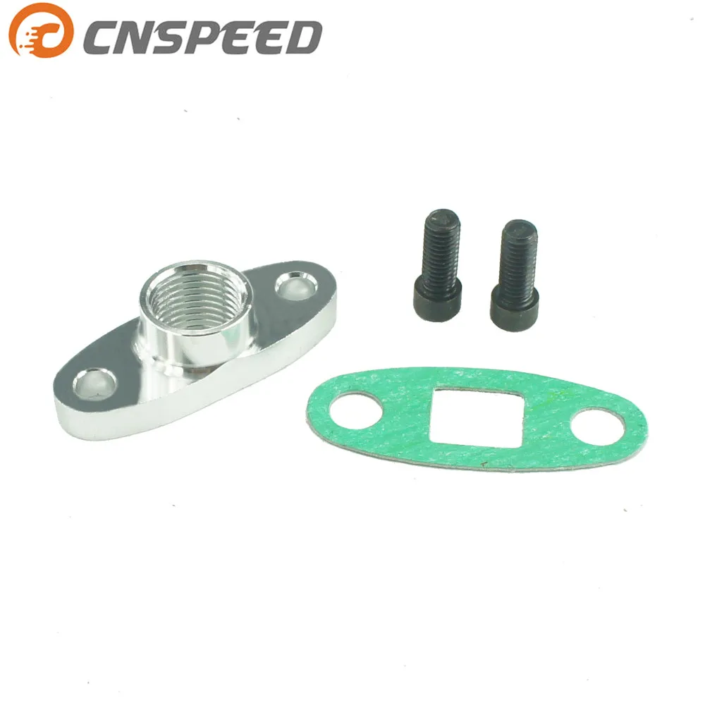 Cnspeed Turbo Oil Drain Outlet Kit Adattatore Guarnizione Flangia Femmina An10 1/2 Npt Raccordo T3 T4 Gt32 Gt37 Gt40 Turbo Fitting