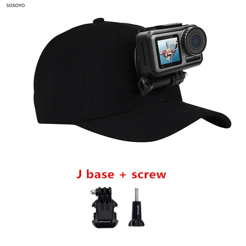 3 In1 Cappello Da Baseball Regolabile Cappello Della Protezione Del Sole Con J-Hook Buckle Supporto Per Gopro Eroe 7 6 5 4 Dji Osmo Action Cameras Acc