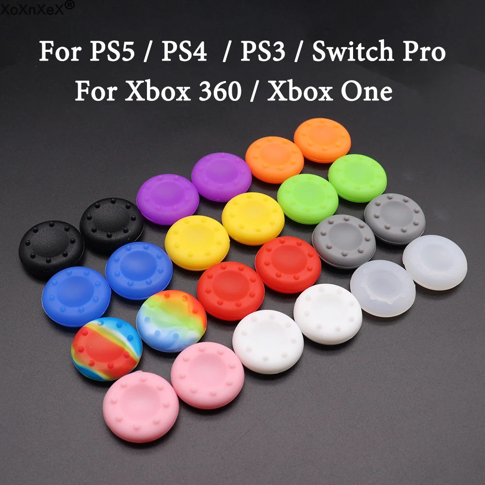 10 Pezzi In Silicone Antiscivolo Joystick Analogico Thumb Stick Grip Cap Per Ps4 Ps3 Ps5 Thumbstick Cover Head Per Xbox 360 Xbox One Control