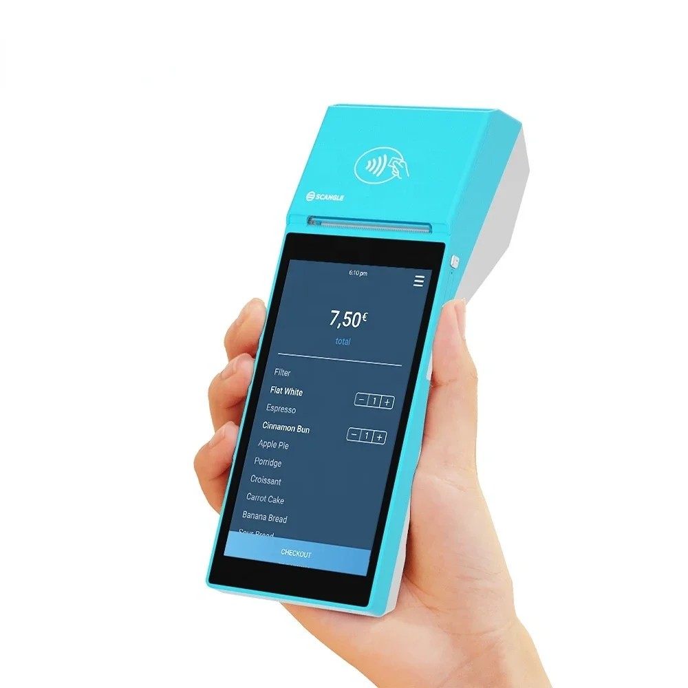 Scangle Per Sistema Pos Sp01 Con Nfc Per Sumup 5.5 Pollici Wifi Android Pdas Terminale Pos Pos Palmare Con Lettore Nfc Stampante 58Mm