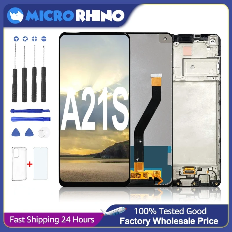 6.5" Original Lcd For Samsung Galaxy A21S A217 A217F A217M A217N Touch Display Screen Digitizer Assembly Replacement With Gift