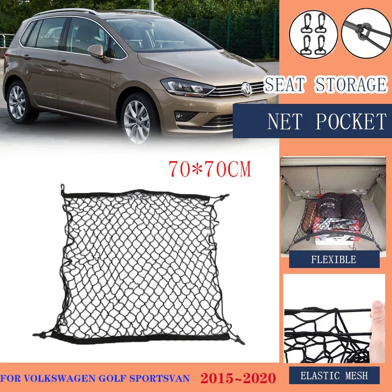 Per Volkswagen Vw Golf Sportsvan 2015 2016 2017 2018 2019 2020 Car Rear Elastic Net Cargo Organizer Rete In Nylon Accessori Auto