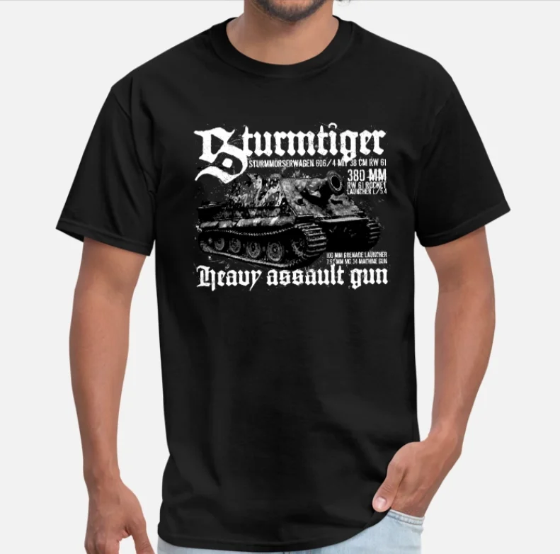 Wehrmacht Sturmtiger Mortaio Assault Tiger Heavy Assault Gun T Shirt. Nuova Maglietta Casual Da Uomo Con Scollo A Manica Corta In Cotone 100%