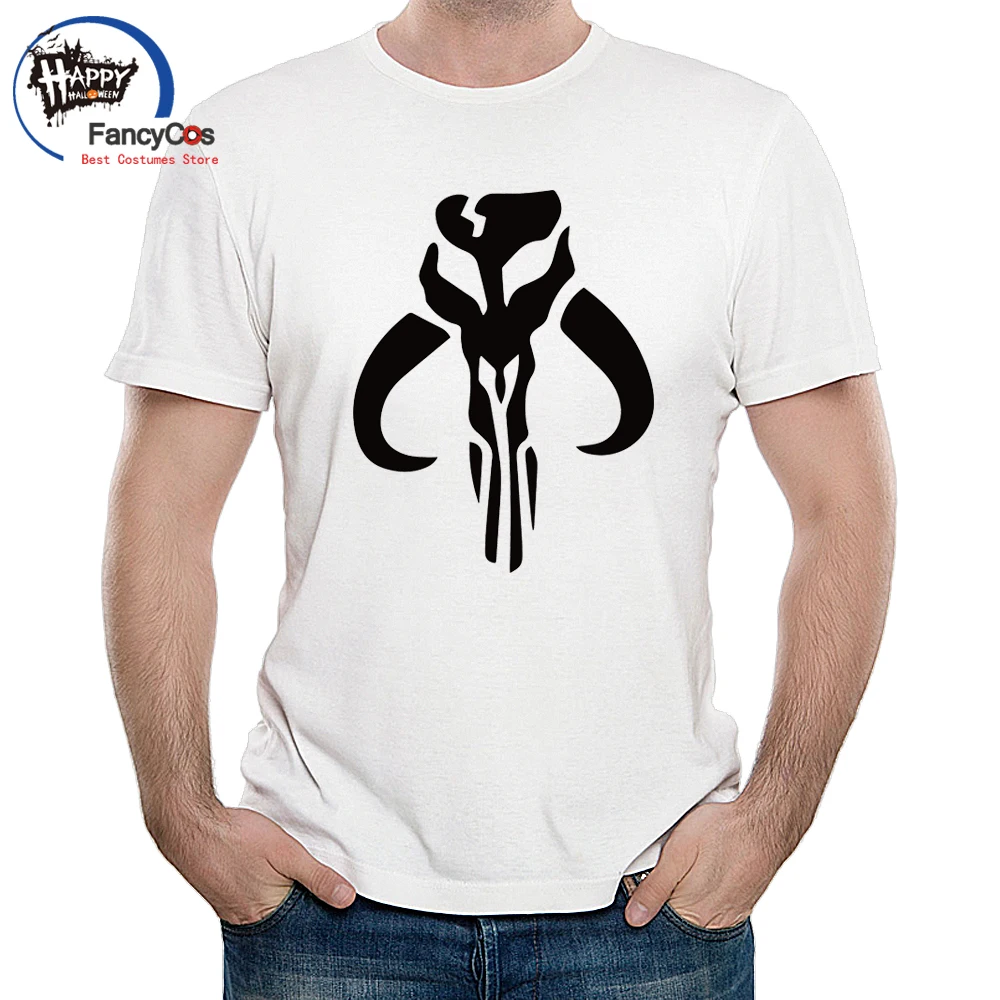 Maglietta Mandaloriana Skull Boba Fett Maglietta A Maniche Corte Boba Fett T-Shirt Costumi Cosplay Maglietta Casual Quotidiana Top Tees