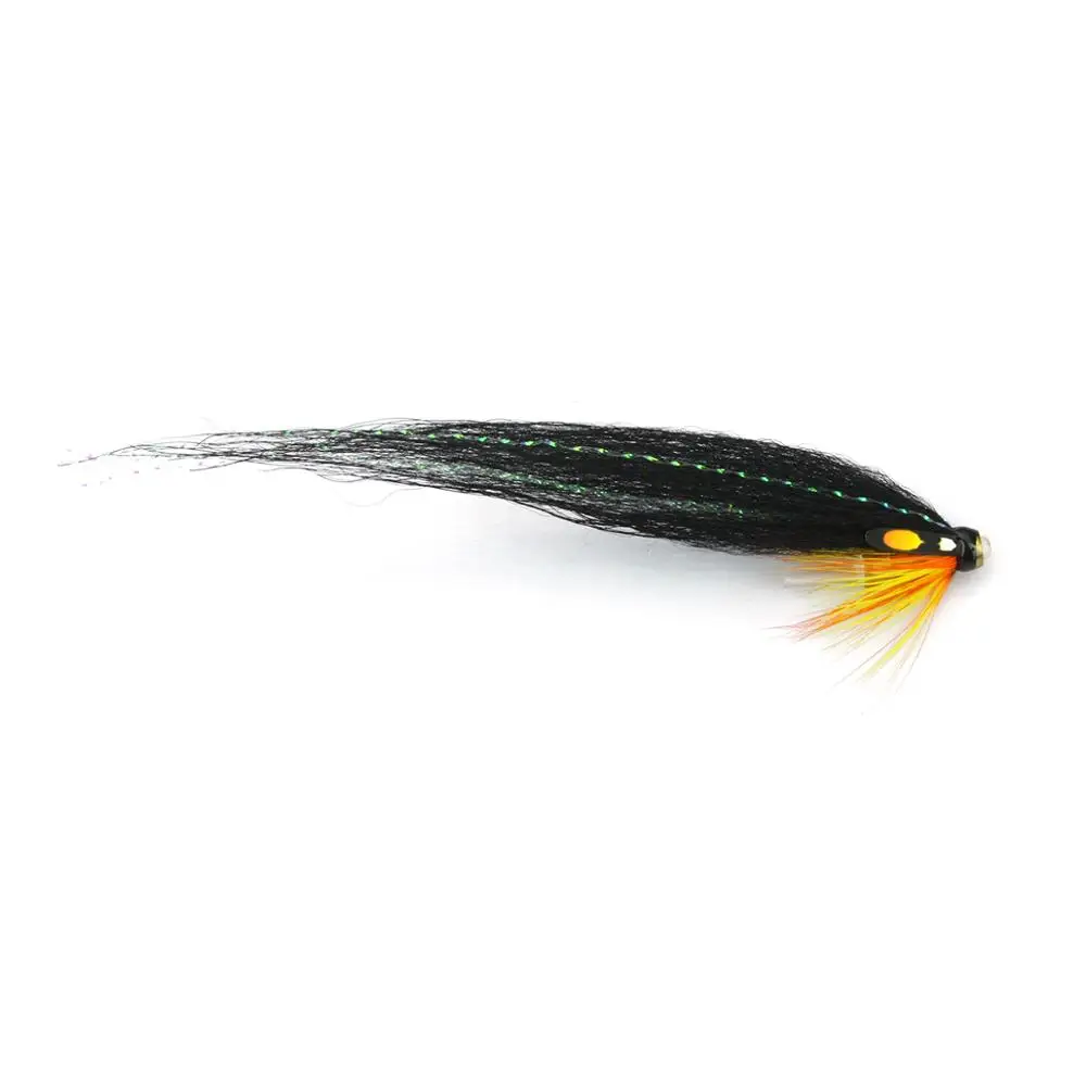 Arancione Scimmia Bottiglia Ciclo Tubo Mosca Salmon Sea Trout Flies (8-Pack)