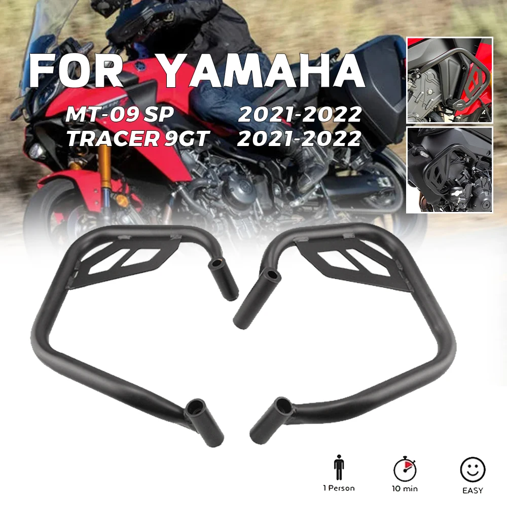 Per Yamaha Tracer 9 2021- 2022 Moto Engine Shield Engine Anti -Collision Rod Engine Bumper Protection Framework Kit