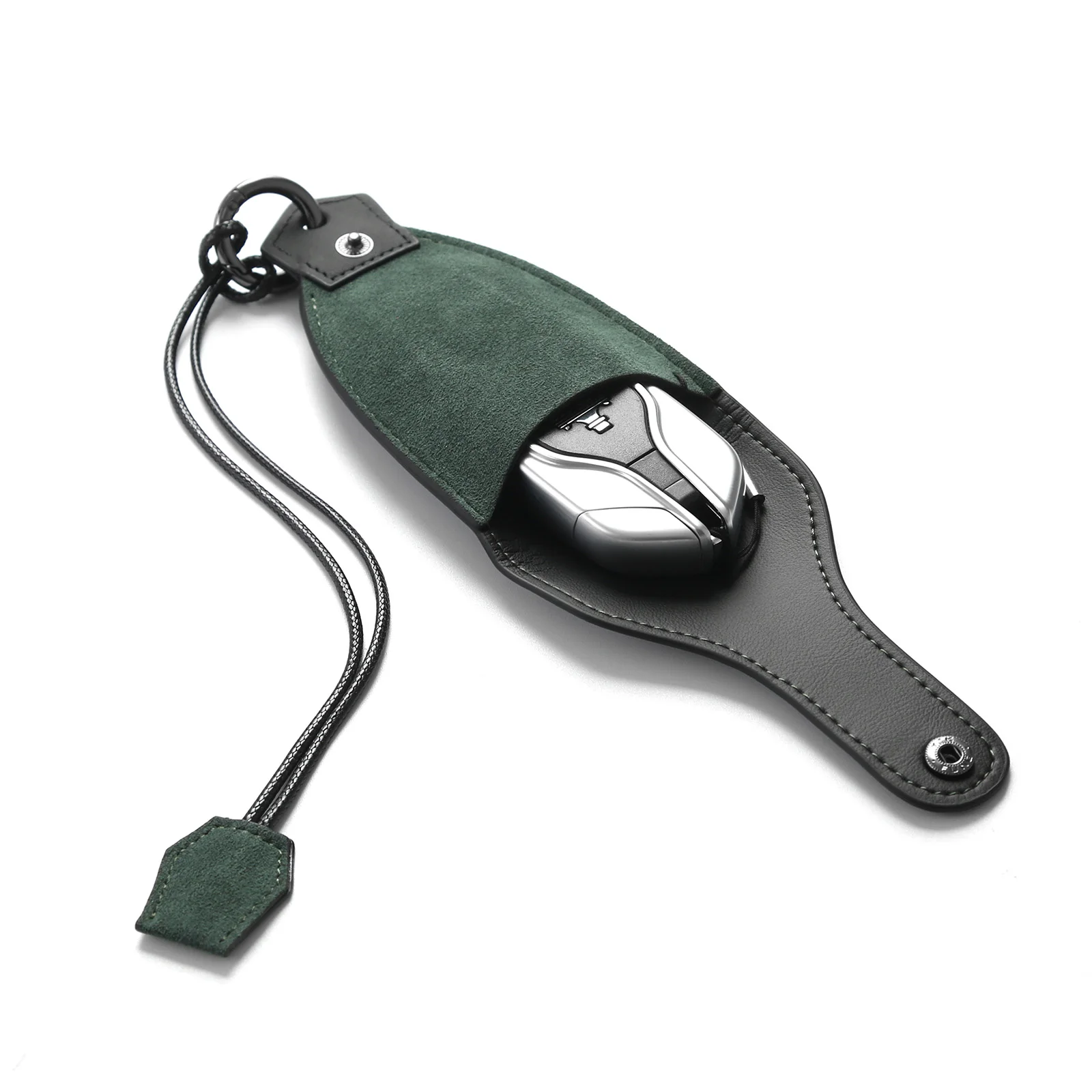Alfanxi Universal Alcantara Material Car Romote Control Key Fob Cover,Key Pocket,Key Case Protector